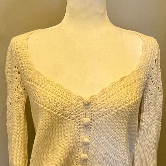 Sezane Moira Jumper White Size Small - Picture 2 of 5